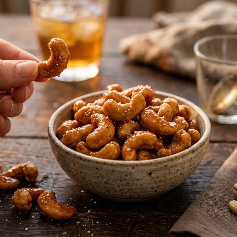 Caramelized cashews