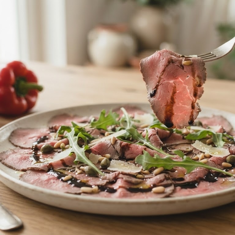 Carpaccio met een balsamicodressing