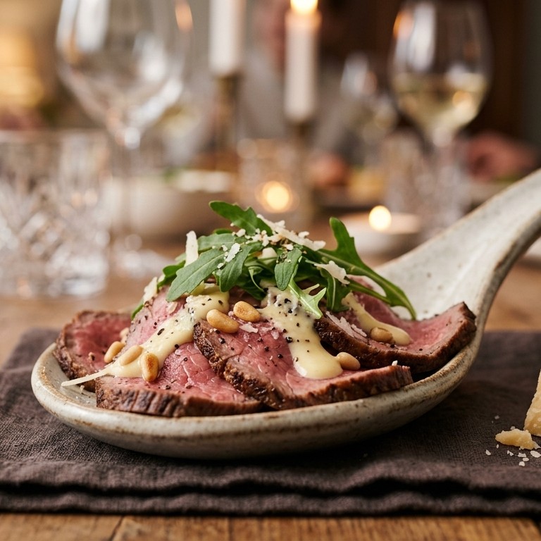 Carpaccio met sla als amuse