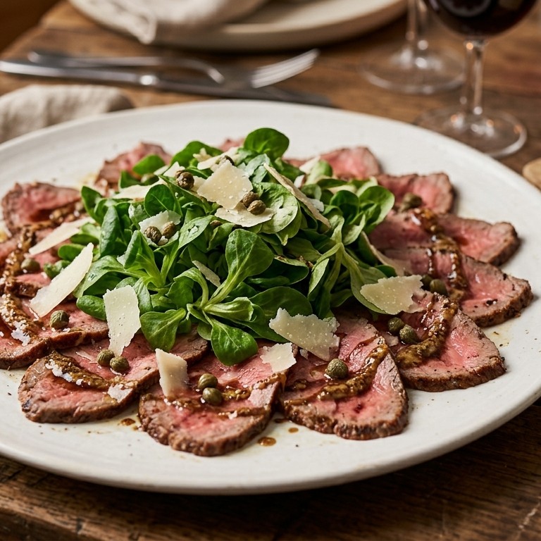 Carpaccio met veldsla