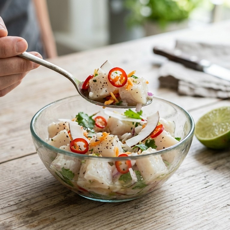 Ceviche van kabeljauw