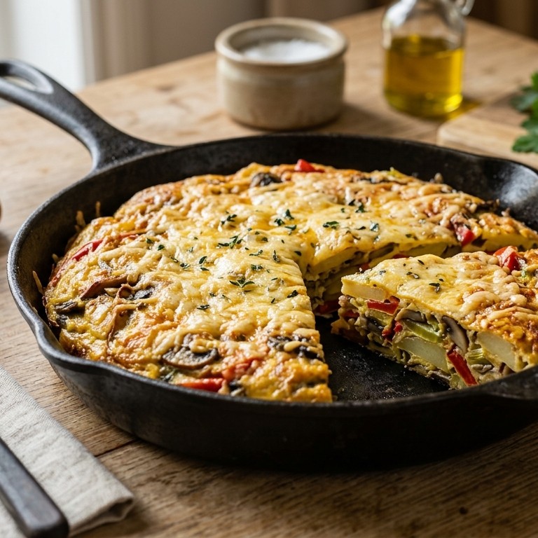Champignon-paprika-tortilla