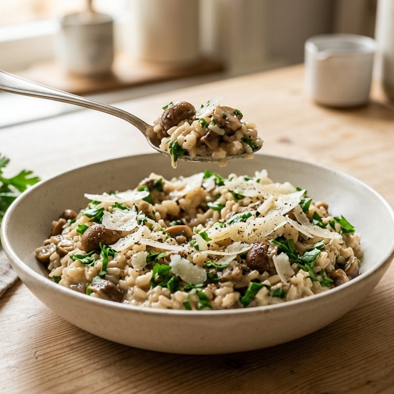 Champignon-peterselie risotto