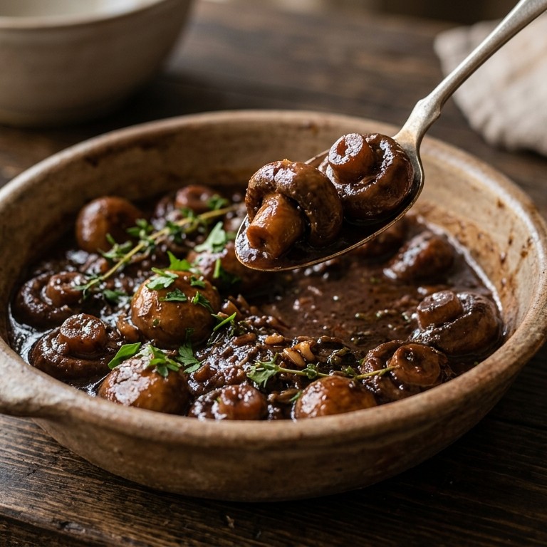 Champignons in portsaus