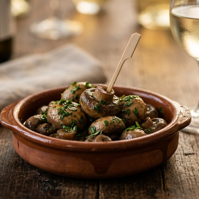 Champignons in wijn