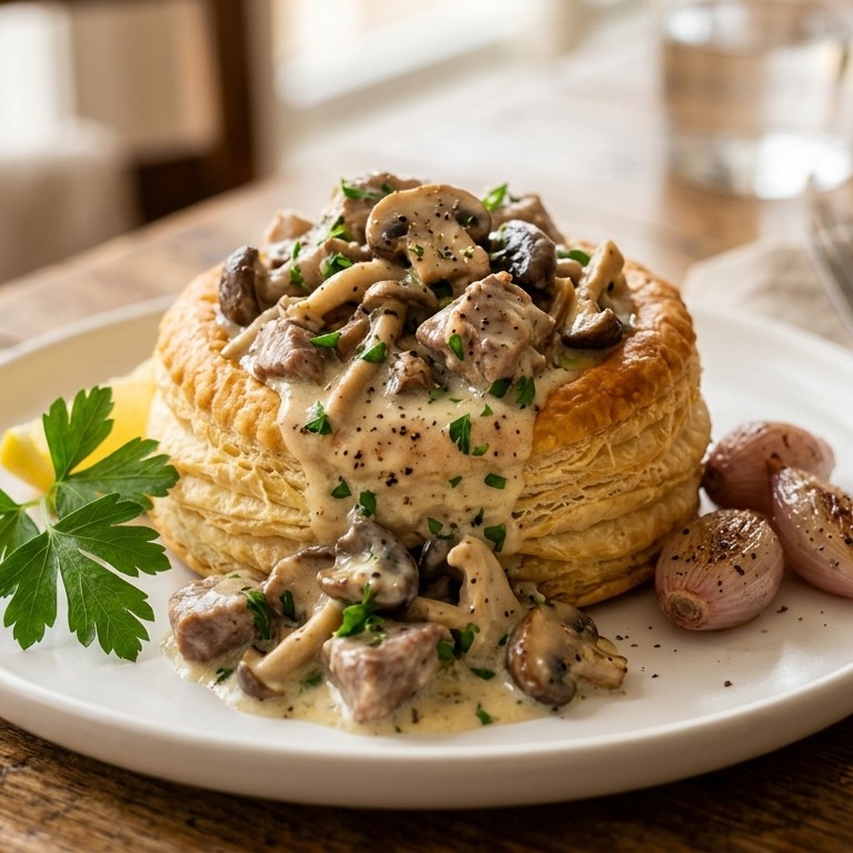 Champignons-kalfsragout