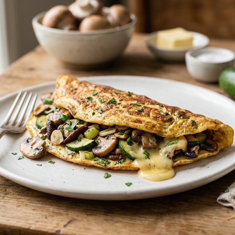 Champignons-omelet