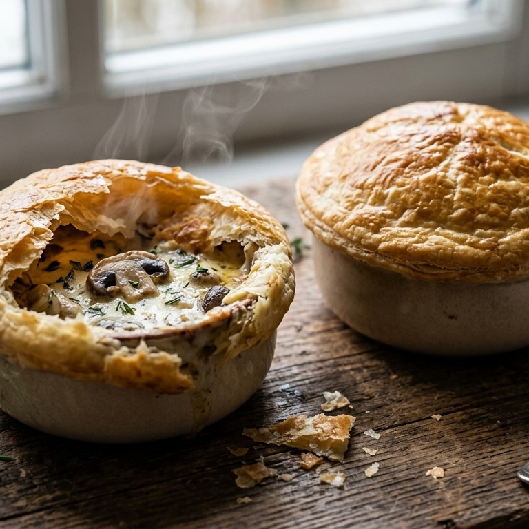 Champignons onder korst