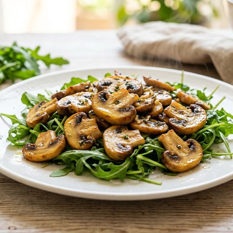 Champignons op een groen bedje