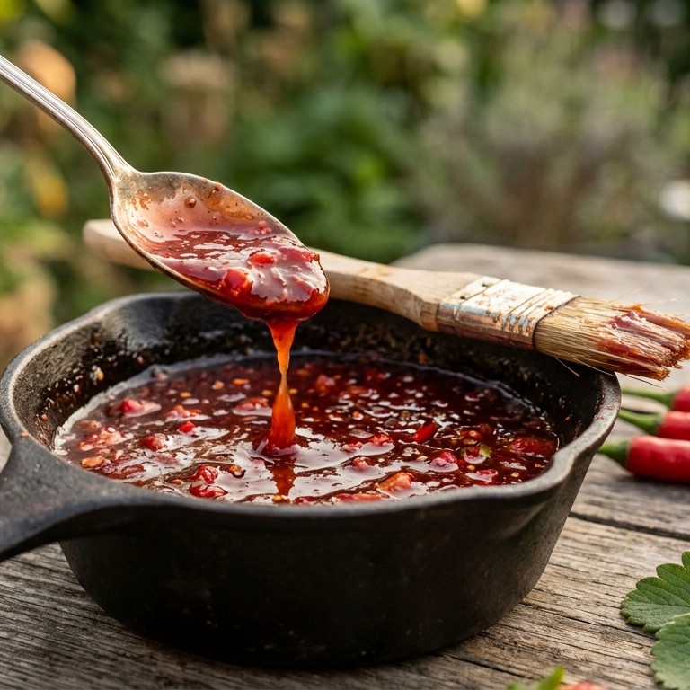 Chili-aardbeiensaus