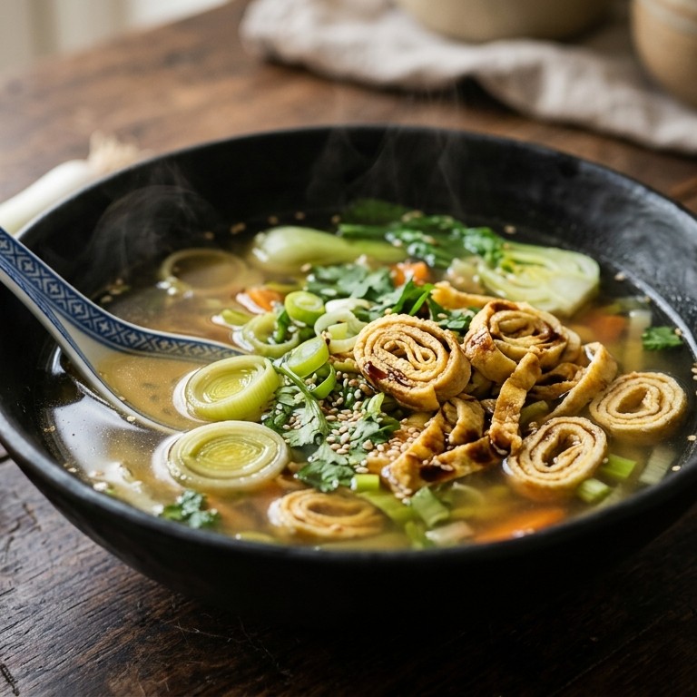 Chinese groentesoep met omelet