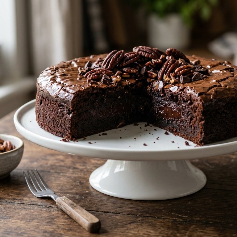 Chocolade fudgetaart