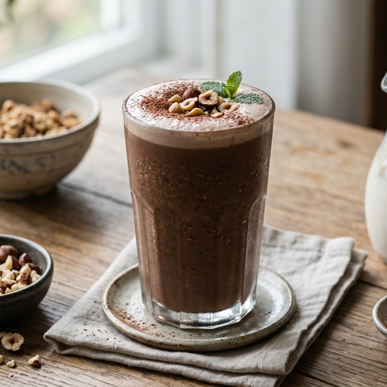Chocolade-hazelnootsmoothie