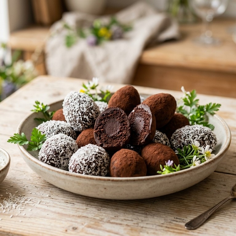 Chocolade-kokoseieren voor buffet