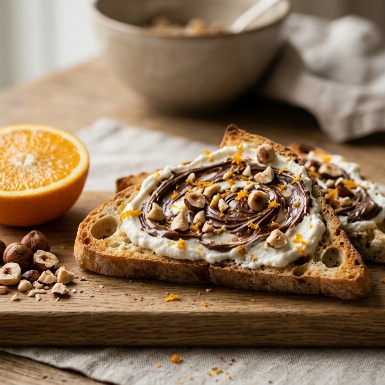 Chocolade kwarksandwich