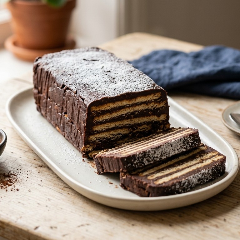 Chocoladebiscuittaart