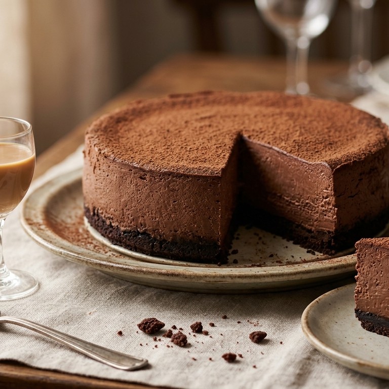 Chocoladecheesecake met roomlikeur