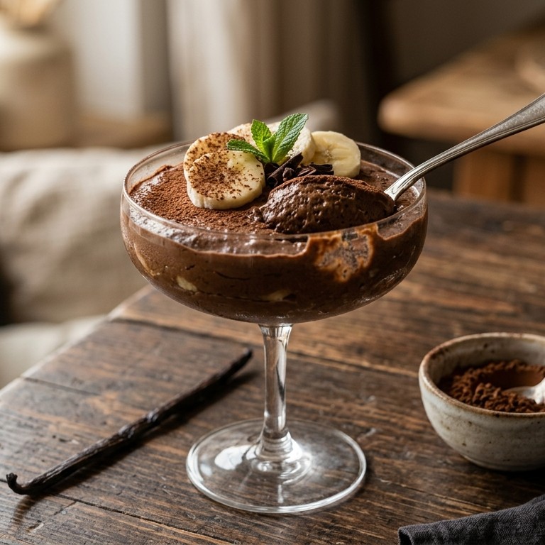 Chocolademouse met banaan