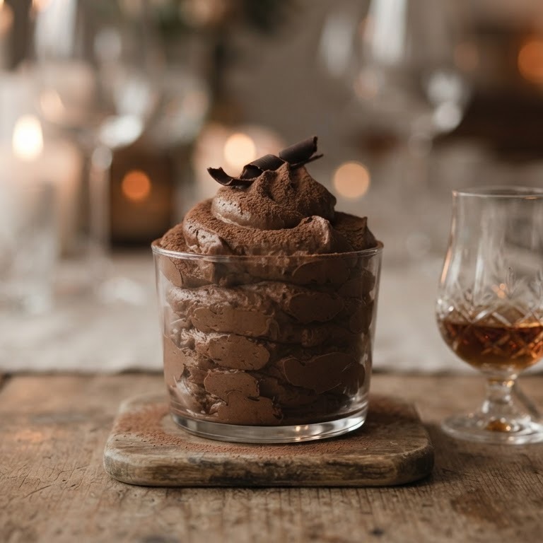 Chocolademousse met cognac (of cointreau)