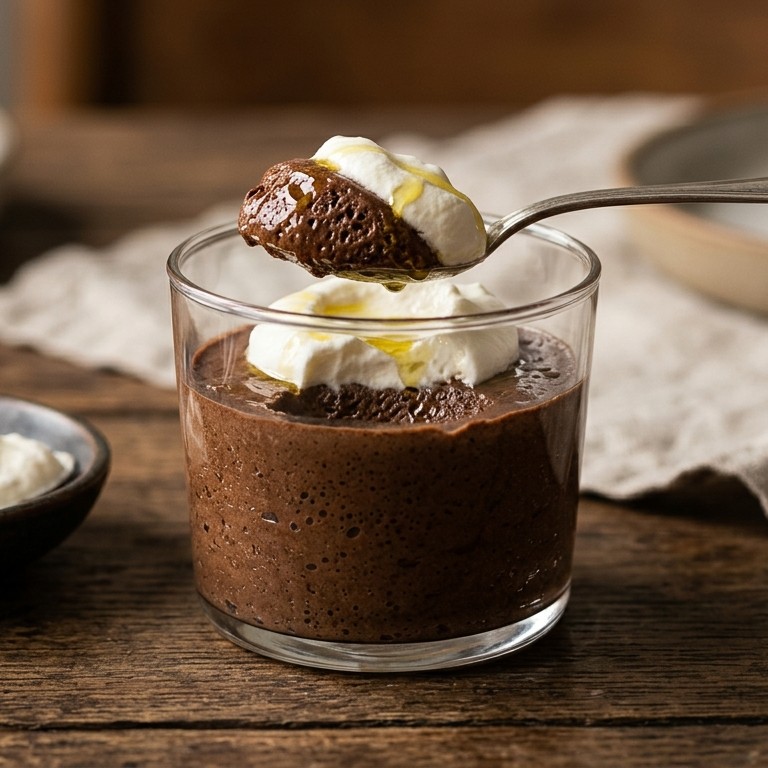 Chocolademousse met olijfolie