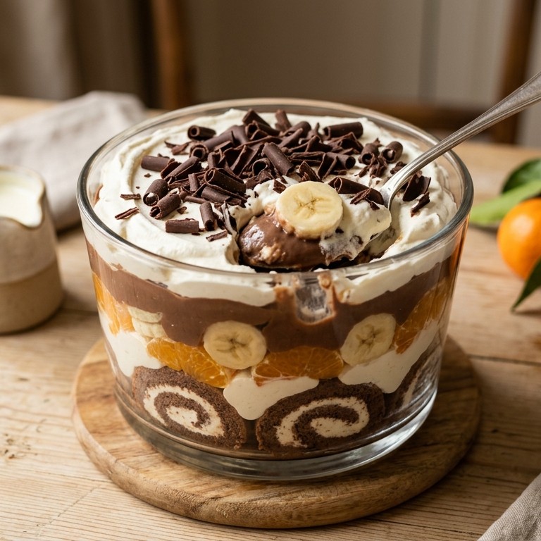 Chocoladetrifle met banaan