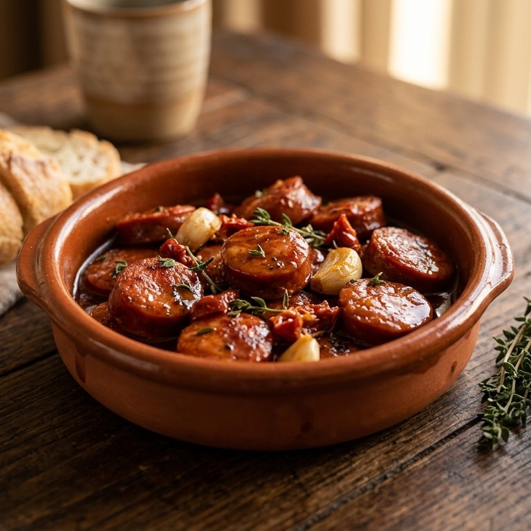 Chorizo in witte wijn