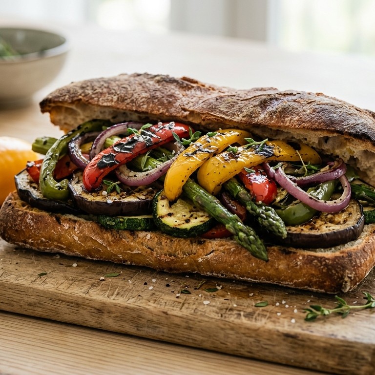 Ciabatta met gegrilde groenten