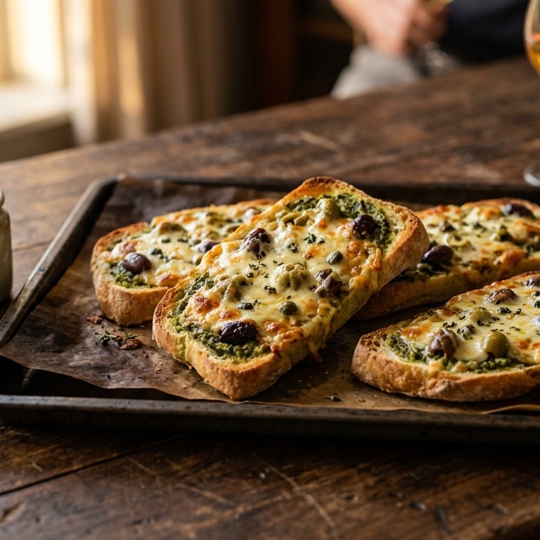 Ciabatta met pesto en kaas