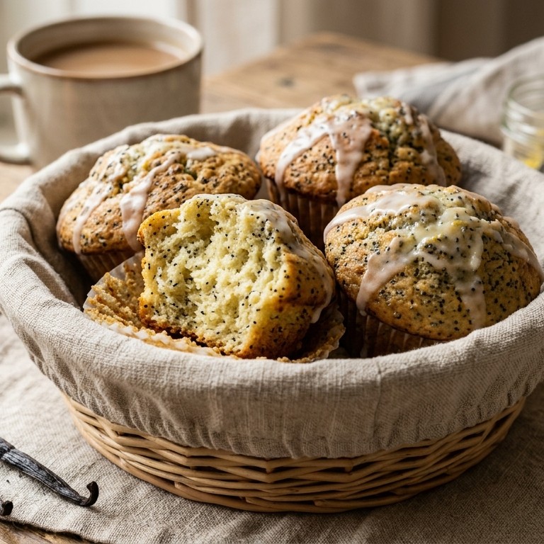 Citroen muffins met maanzaad