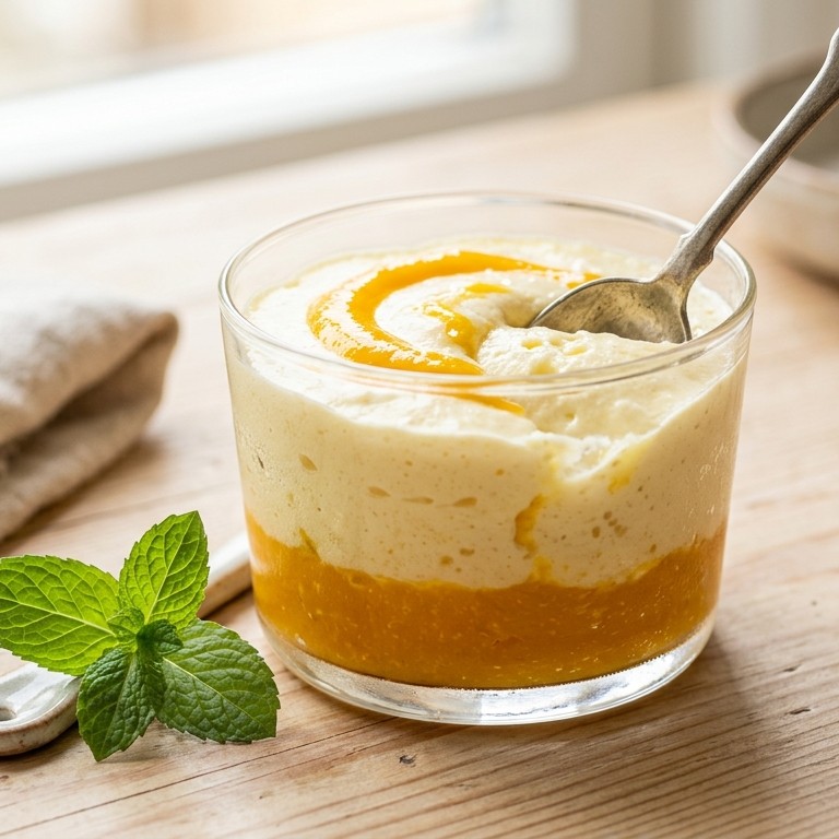 Citroencrème met mangopuree
