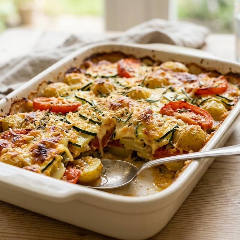 Courgette aardappelschotel