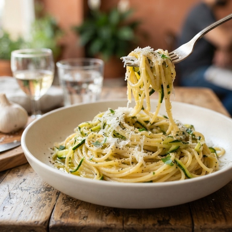 Courgette-pasta