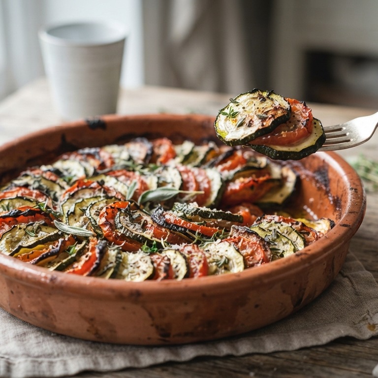 Courgette-tomatenovenschotel voor Wieke