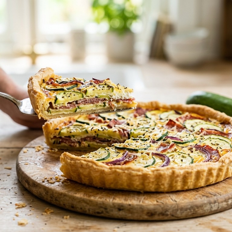 Courgettetaart met geitenkaas