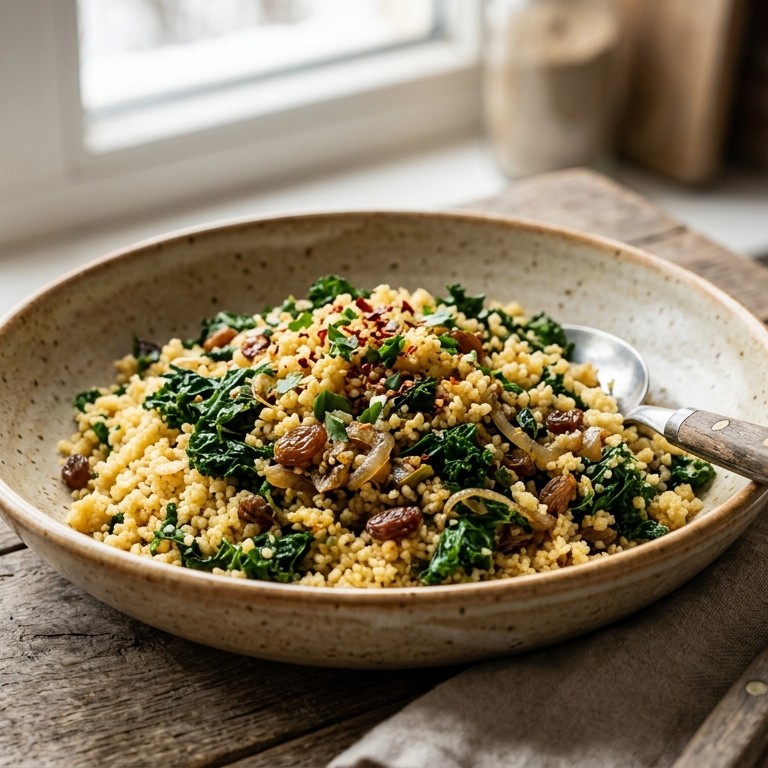 Couscous met boerenkool
