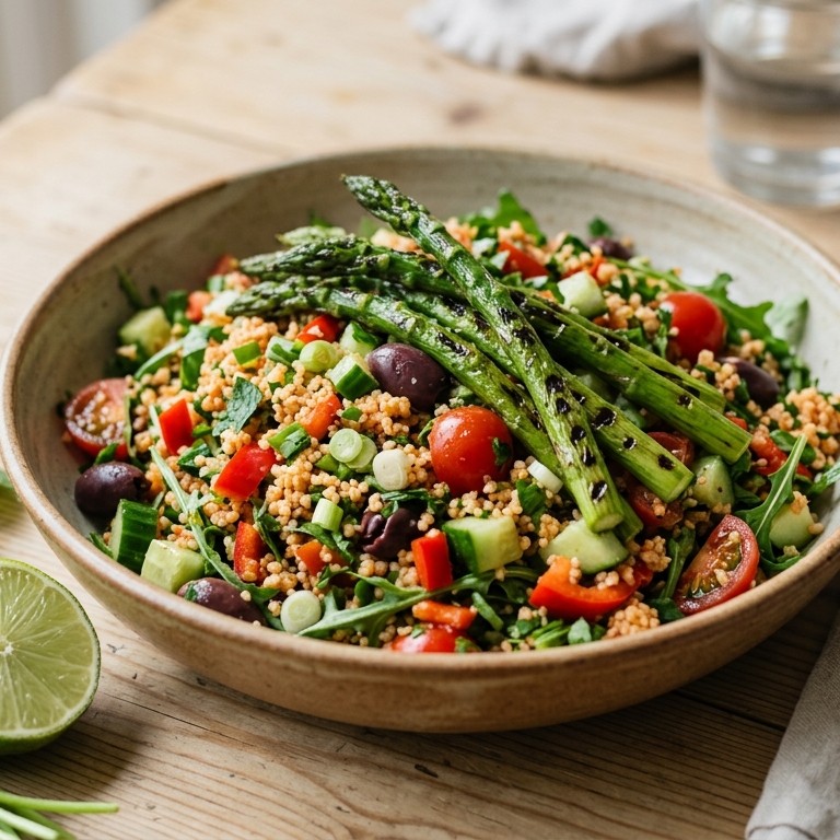 Couscoussalade met groene asperges