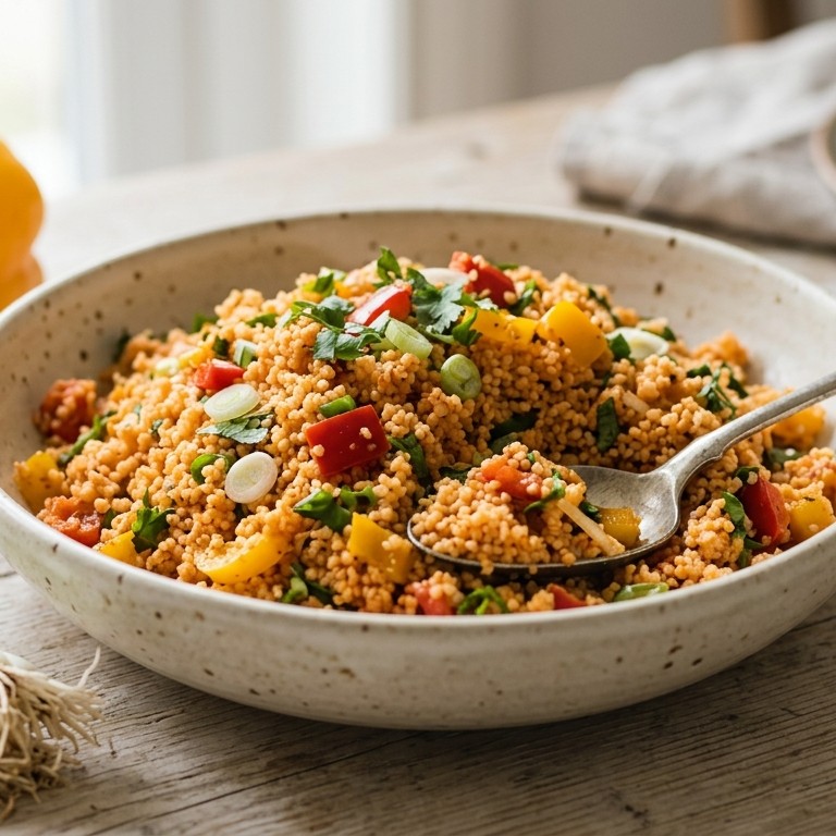 Couscoussalade met rode currypasta