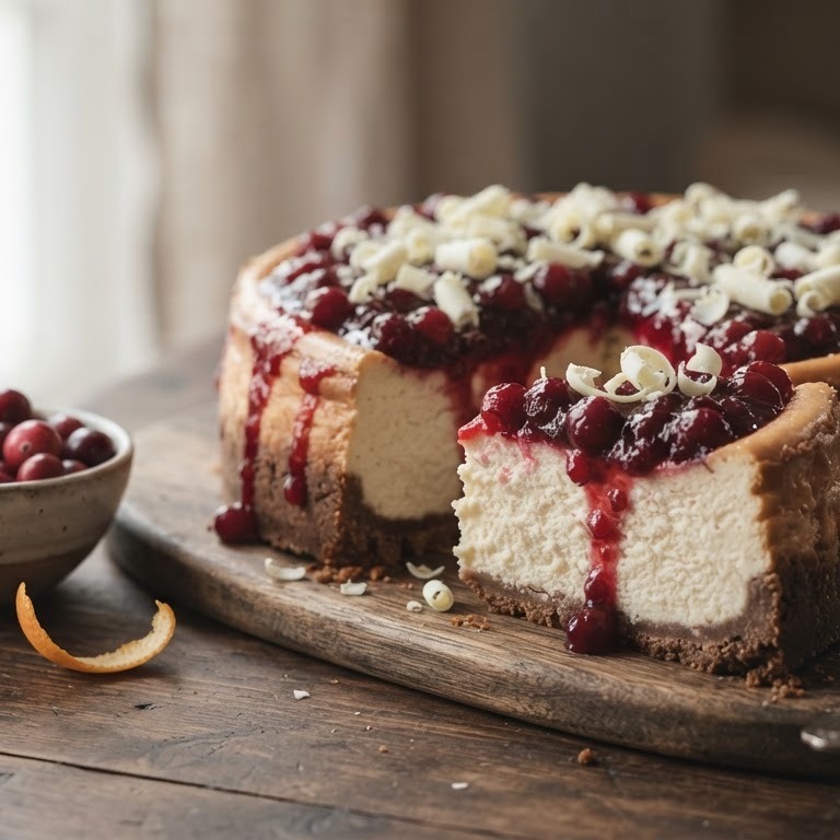Cranberry cheesecake