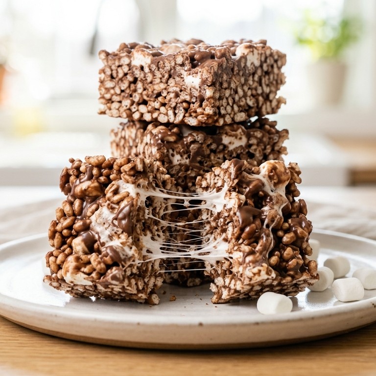Crispy choco marshmallow treat