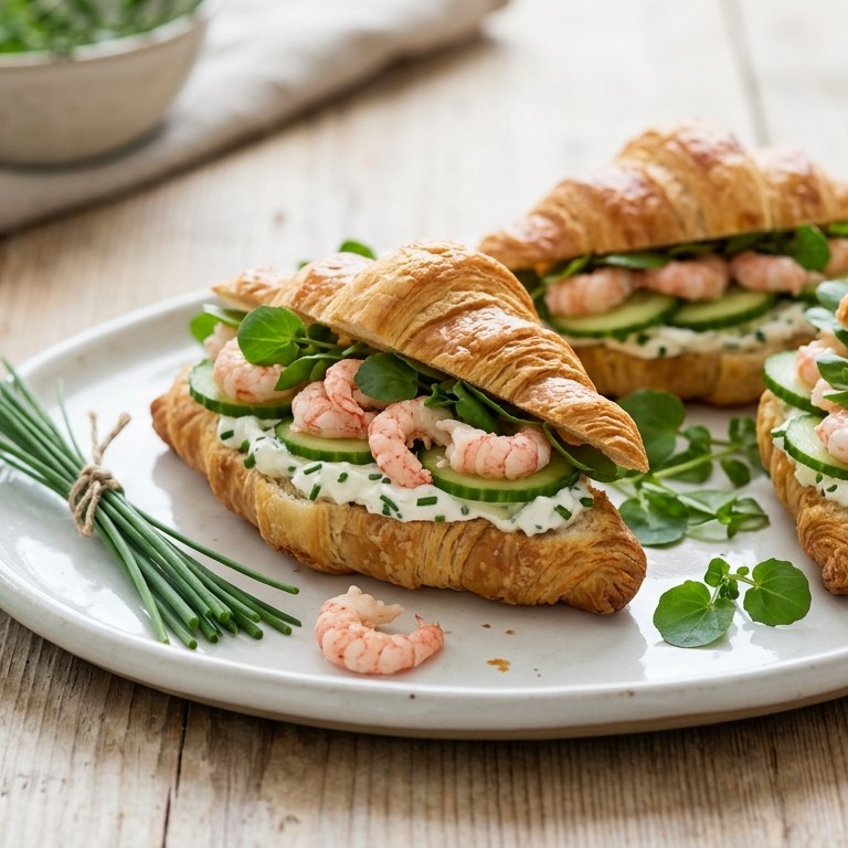 Croissants met riviervis