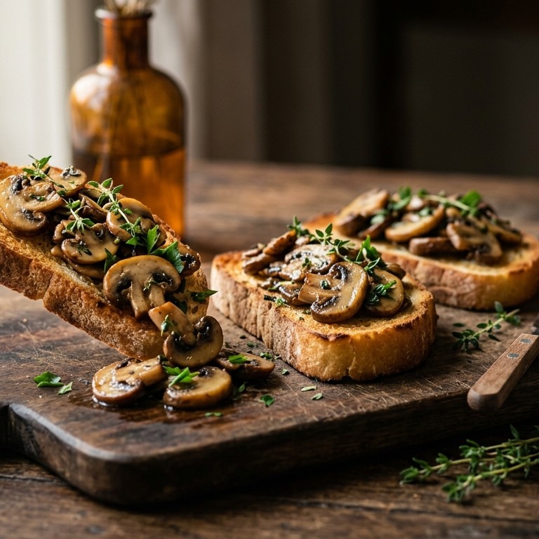 Croutons met champignons