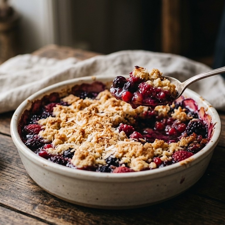 Crumble met rode vruchten