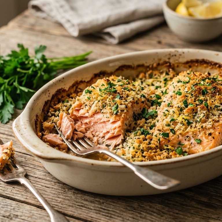 Crumble van zalm
