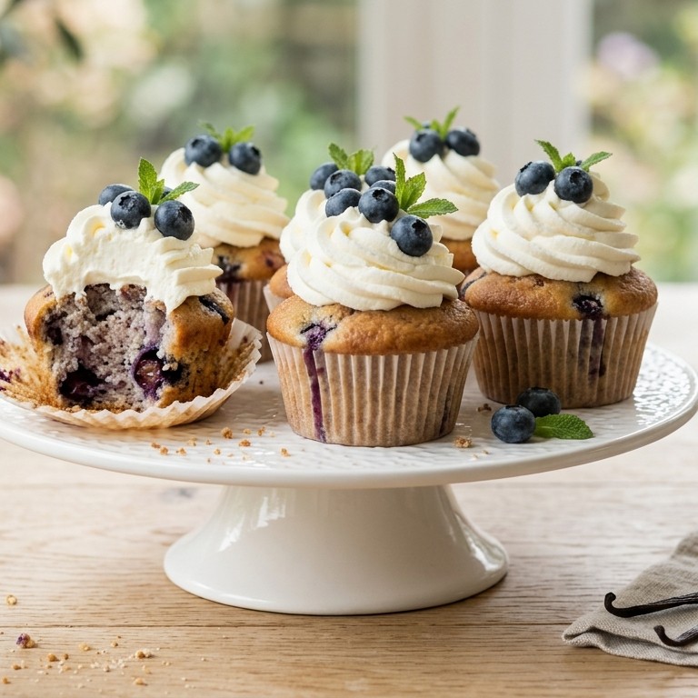 Cupcake met bosbessen