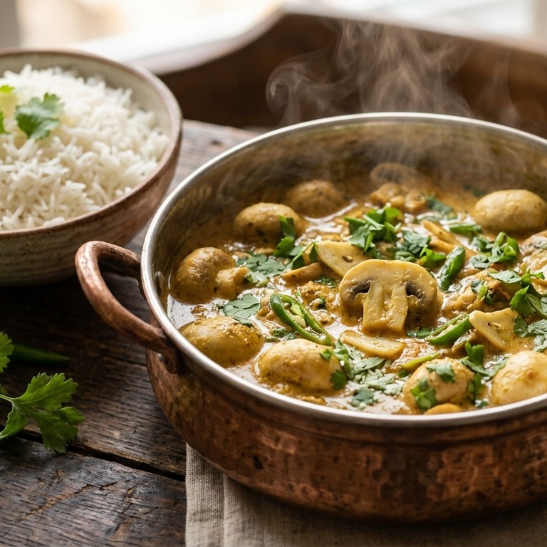 Curry van champignons