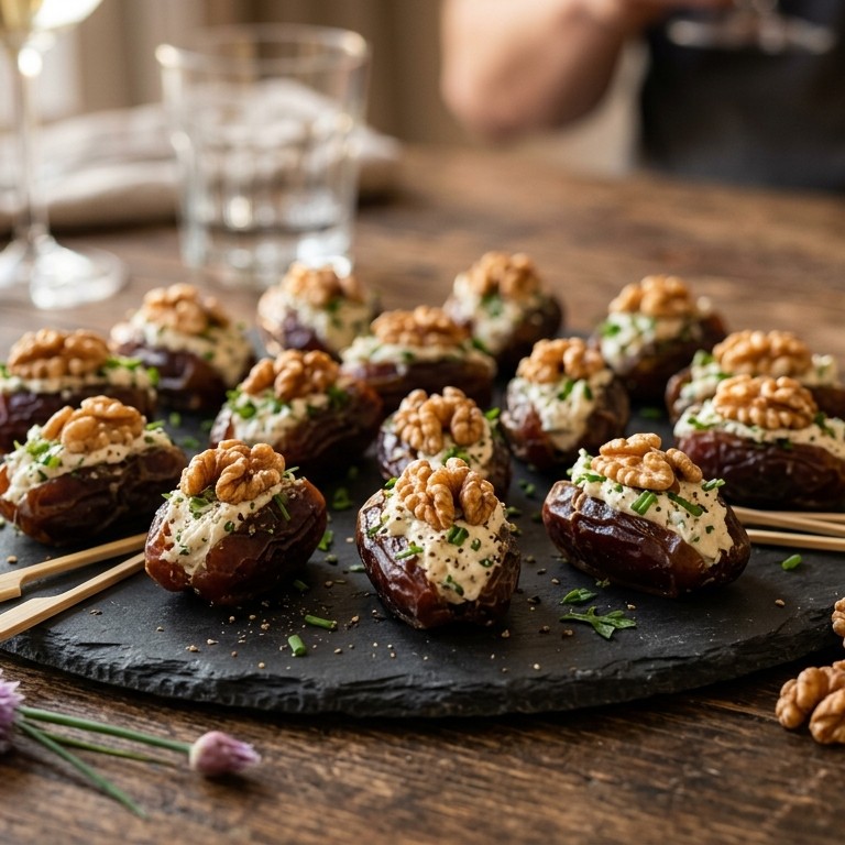 Dadels gevuld met kruidenkaas