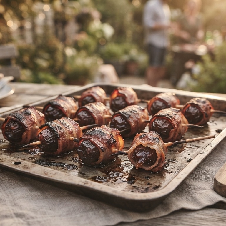 Dadels in bacon