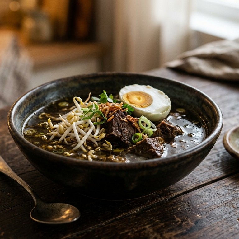Daging Rawon (Gekruid rundvlees met keluwaknoten)