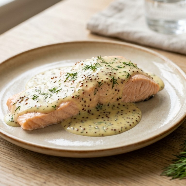 Dille-mosterdsaus met witte wijn