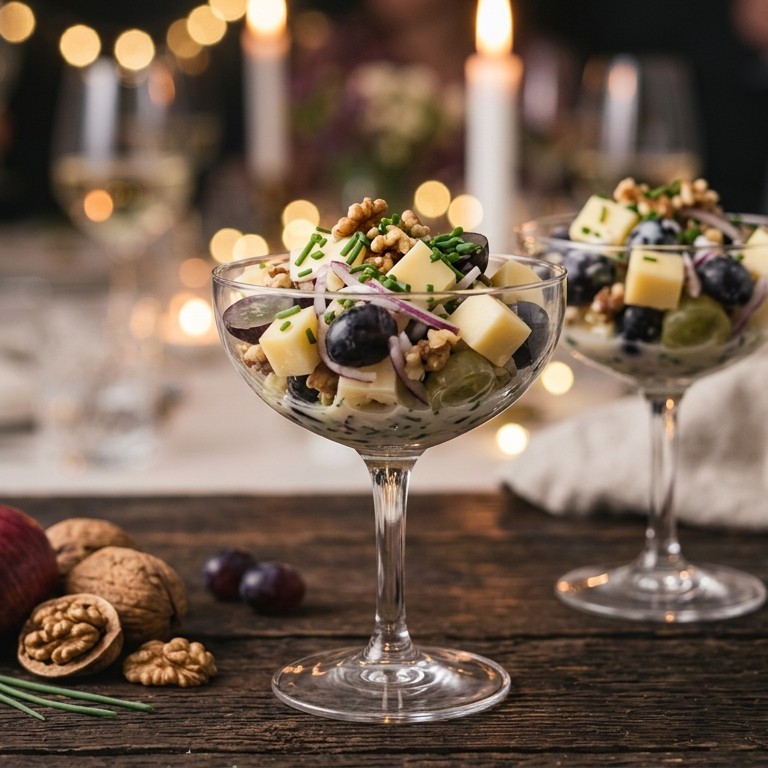 Druiven-kaascocktail voor buffet